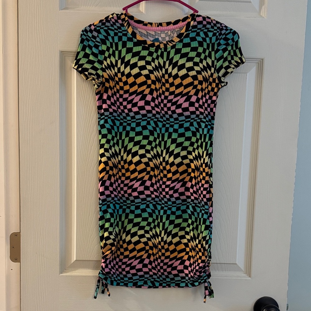 Colorful Geometric Kids Casual Dress